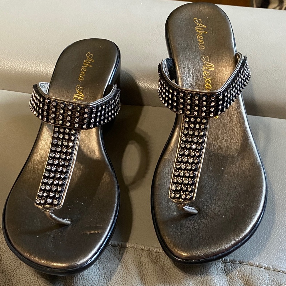 Gray Rhinestone Women's Sandals by Athena Alexander